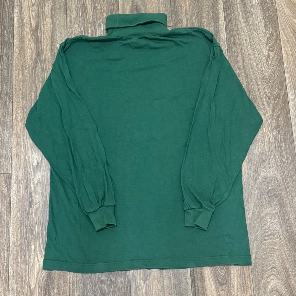 VTG Michigan State University Sweatshirt Men's Medium Green Rollneck 90s Savvy - Picture 7 of 11
